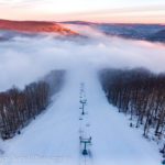 Snowmaking clouds at Holiday Valley, NY