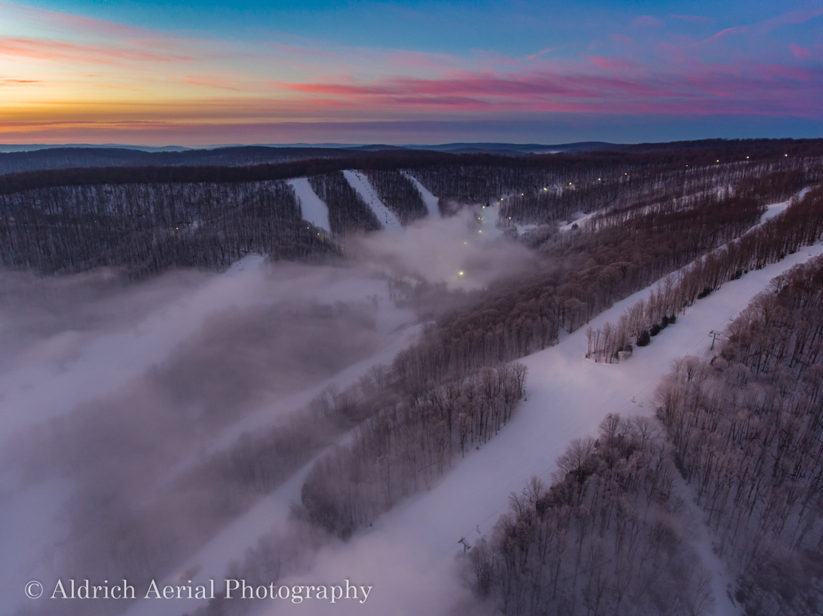 Holiday Valley Mardis Gras Sunrise Aldrich Aerial Photography